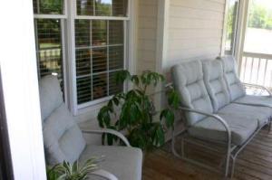 Outside deck area