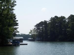 Looking up the slough from pier - summer
