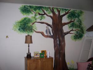 artwork on downstairs wall