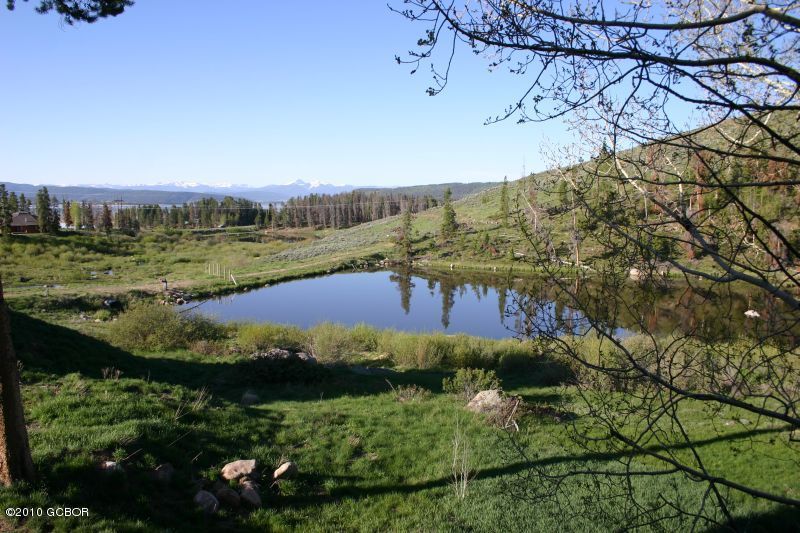 View of pond and mountains!