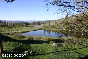 View of pond and mountains!