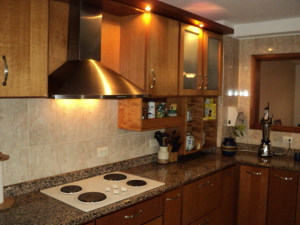Vista de cerca de la cocina
